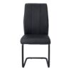 Dining Chair, Side, Upholstered For Dining Room Durable Construction (Set of 2) - Black - Image 2