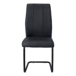 Dining Chair, Side, Upholstered For Dining Room Durable Construction (Set of 2) - Black