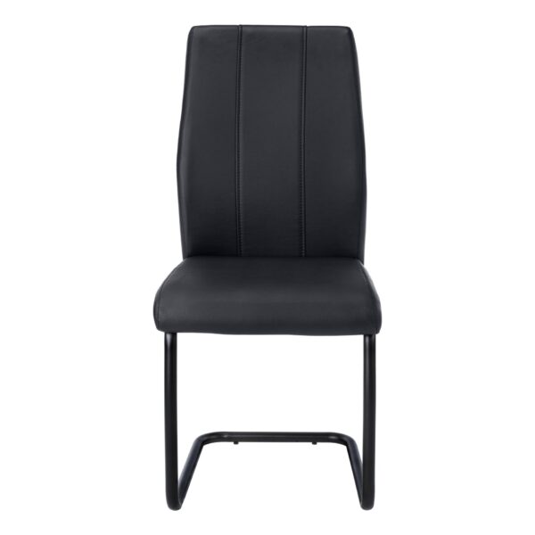 Dining Chair, Side, Upholstered For Dining Room Durable Construction (Set of 2) - Black