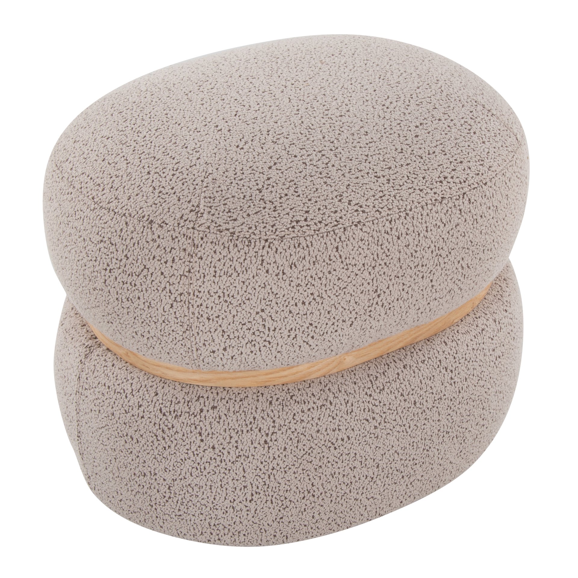 Cinch - Contemporary Pouf Ottoman - Beige / Natural - Image 5