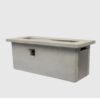 Concrete 60" Rectangular Propane Gas Fire Pit Table With 60000 Btu For Outdoor Spaces - Light Gray - Image 7