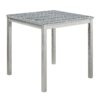 5 Piece Counter Height Table Set, Wooden Kitchen Table Set With Square Table And 4 Upholstered Chairs, Counter Height Dining Table With Crystal Decoration And Chair Set - Silver Gray - Image 5