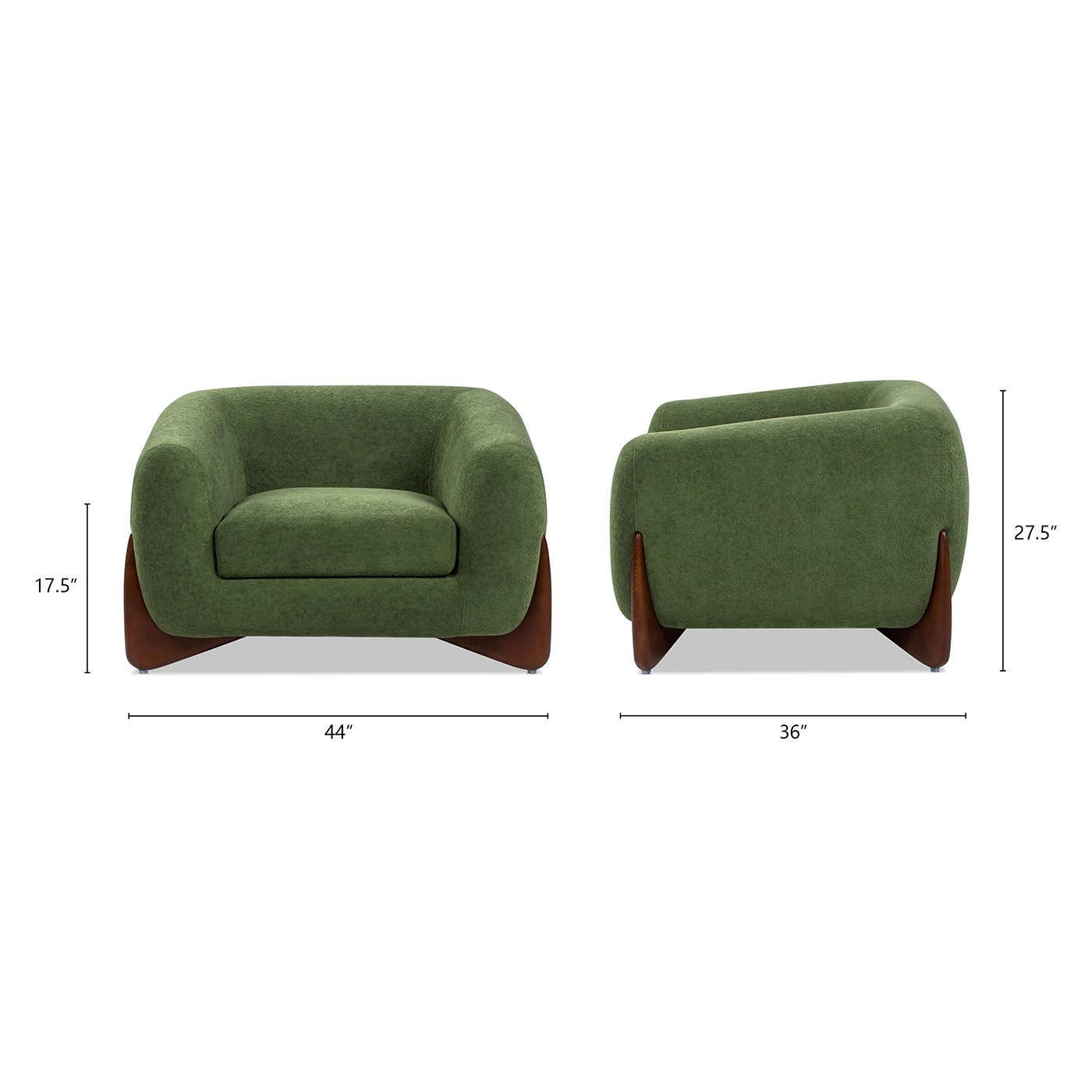Alpine - Sherpa Arm Chair - Moss Green - Image 8