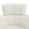 360 Degree Swivel Accent Barrel Chair With Adjustable Headrest Berber Fleece For Living Room, Bedroom, Office - Cream - Image 15