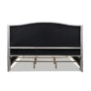 Carmen - King Upholstered Wingback Panel Bed Frame - Silver Gray - Image 5