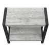 Accent Side Table, Narrow, Small, 2 Tier, Contemporary & Modern - Gray - Image 5
