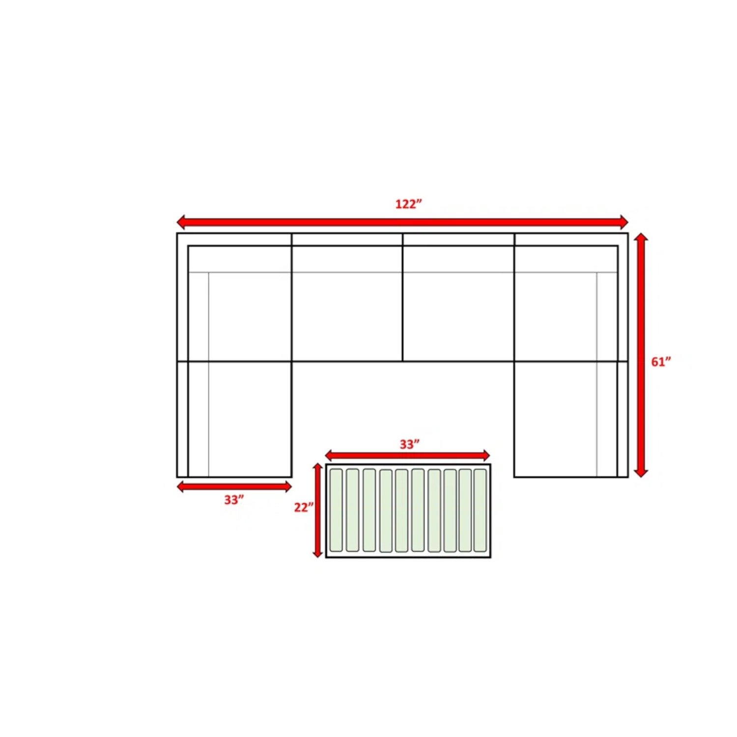4 Person Wicker Seating Group With Sunbrella Fabric - Gray Mix / Navy Blue - Image 10