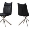 Dining Chair, Side, Upholstered For Dining Room, Contemporary Comfortable Seating (Set of 2) - Black - Image 15