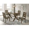 Dining Chair With Ladder Back Design (Set of 2) - Brown - Image 8