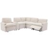 Power Recliner Corner Sofa Home Theater Reclining Sofa Sectional Couches With Storage Box, Cup Holders, USB Ports And Power Socket For Living Room - Beige - Image 13