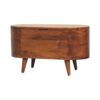 Rounded Lid Up Blanket Box - Chestnut - Image 3