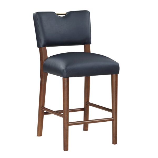 Bryson - Counter Height Stool With Handle - Dark Blue