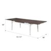 Mountina - Dining Table With Leafs - Brown / White - Image 6