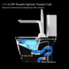 Upgraded Design Armrest, With Glossy Gw 007 1 Piece Toilet With Tornado Flush, Soft Close Seat, Dual Flush Map 1000G, Comfort Chair Seat - Gloss White - Image 10