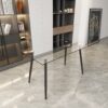 Modern Minimalist Rectangular Glass Dining Table With Tempered Glass Top Metal Legs, For 4 - 6 - Transparent - Image 2