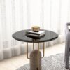 24" Round Tempered Glass Table Top Glass 2 / 5" Thick Beveled Polished Edge - Black - Image 2