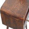 Mini Curved Bedside Table With Open Slot - Walnut - Image 9