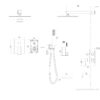 Oil Rubbed Bronze 12" Wall Mounted Square Shower System With Waterfall Tub Spout And Rough In Valve - Oil-Rubbed Bronze - Image 3