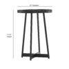 Ranlo - Round Accent Table With Geometric Legs - Black - Image 3