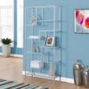 Bookshelf, Bookcase, Etagere, For Office, Contemporary & Modern - Silver - Image 6