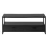 TV Stand Console Media Entertainment Center Storage Drawers For Living Room - Black - Image 2