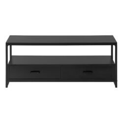 TV Stand Console Media Entertainment Center Storage Drawers For Living Room - Black