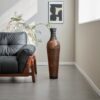 Tall Standing Designer Floor Vases With Elegant 2 Tone Finishes Ideal For Decorating Living Rooms, Bedrooms, Entryways Perfect For Decorating Your Home - Black / Gray - Image 7