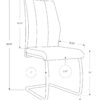 Dining Chair, Side Upholstered For Dining Room, Contemporary & Modern (Set of 2) - Gray - Image 11