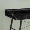 Computer Desk For Home Office, Laptop, Storage Shelves, Marble Look Contemporary And Modern - Black - Image 2