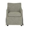 London - Upholstered Skirted Dining Arm Chair With Hidden Casters - Gray - Image 7