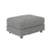 Plush Corduroy 4 Seat Sofa, Modern Comfy Upholstered Sofa Cloud Couch, Deep Seat Couches With Soft Pillows And Movable Ottoman, Convertible Sofa Lounge Chair - Gray - Image 18