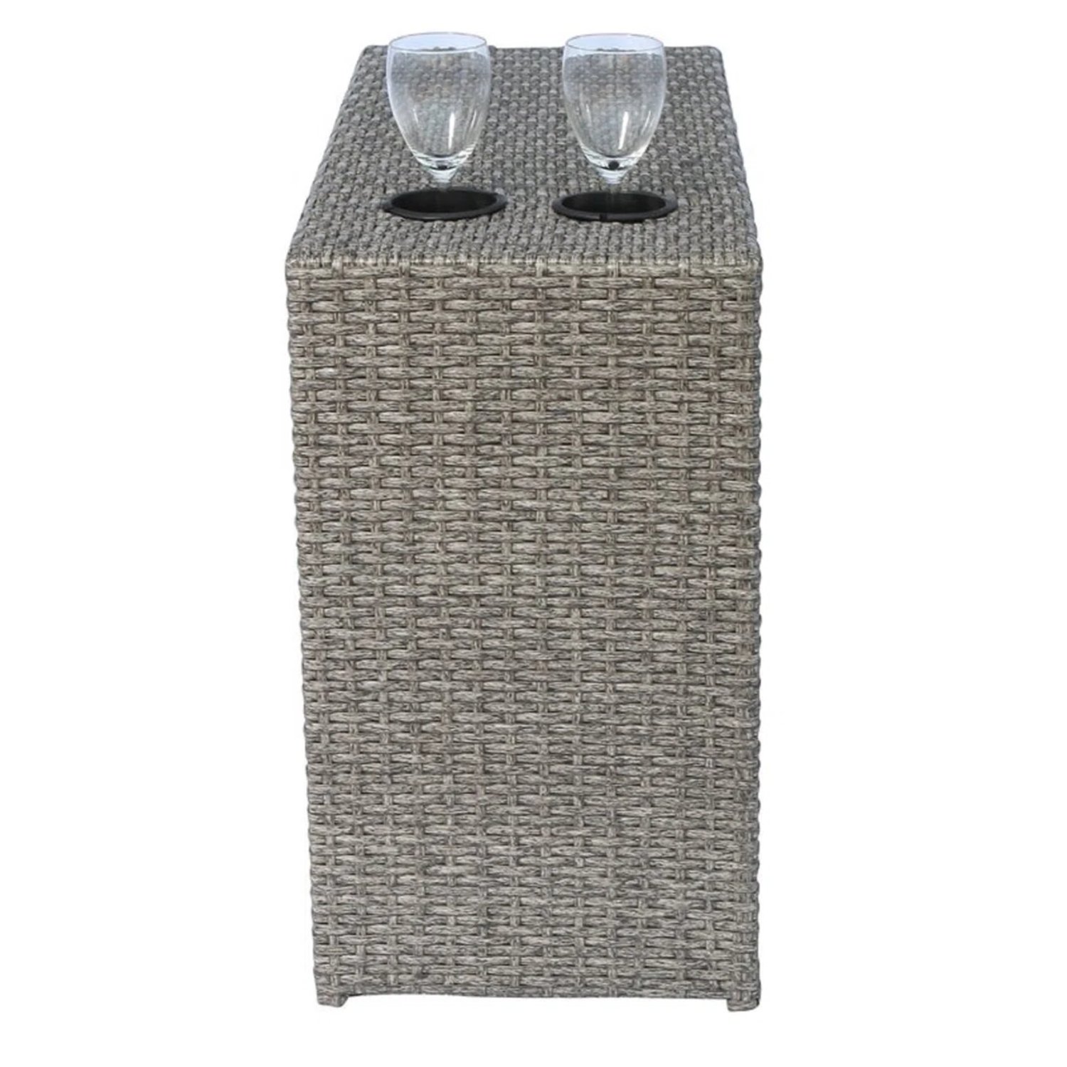 Outdoor Wicker Seating Group For 4 With Cushions - Gray Mix - Image 9