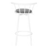 Swivel Stool Bar Height, Contemporary & Modern (Set of 2) - White / Gray - Image 4
