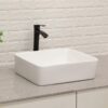 Above Porcelain Vessel Vanity Sink And Faucet Combo, 19" X 15" - White - Image 5