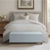 Shandra - Tufted Top Upholstered Storage Bench - Light Blue - Image 9