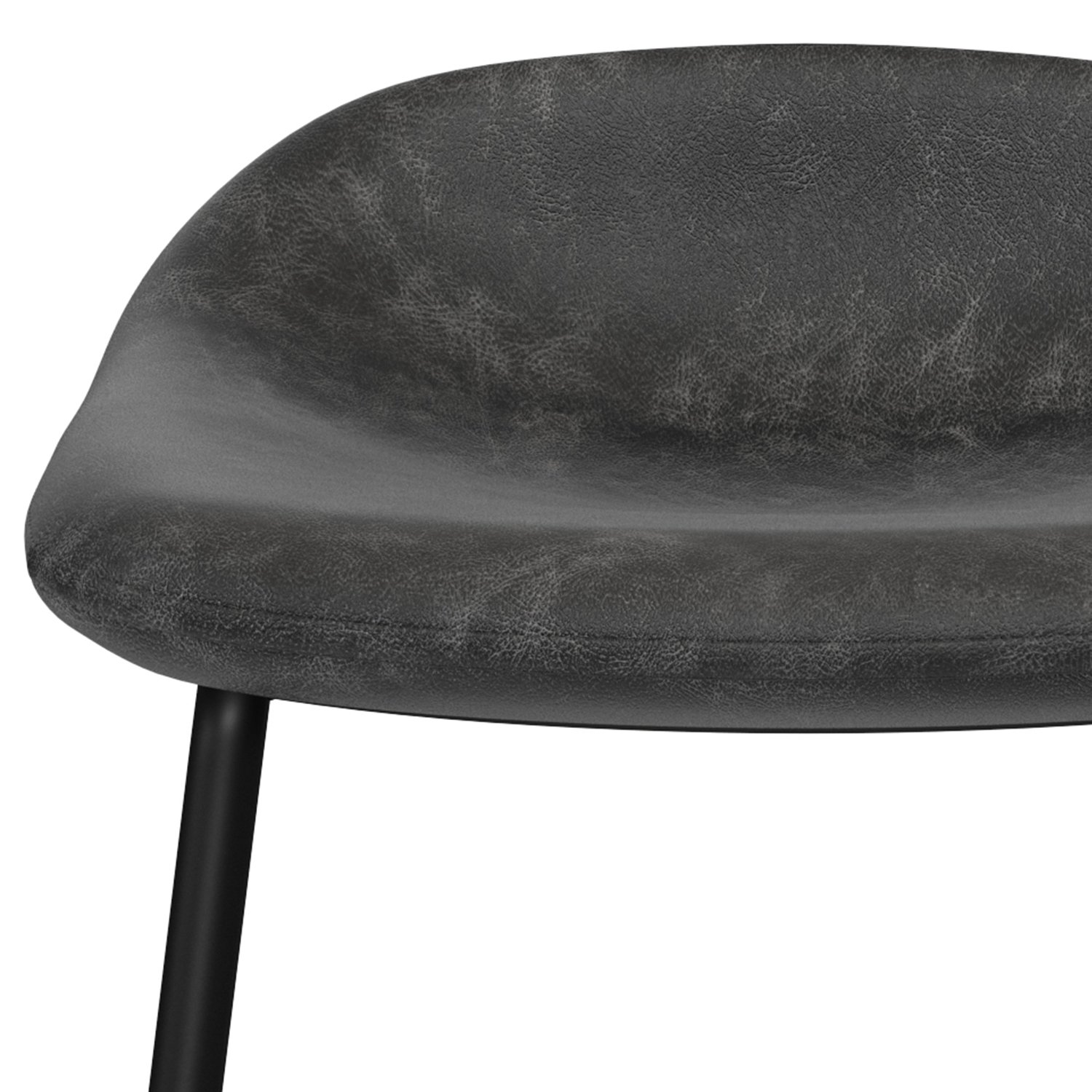 Dafney - Bar Stool (Set of 2) - Distressed Charcoal Gray - Image 7