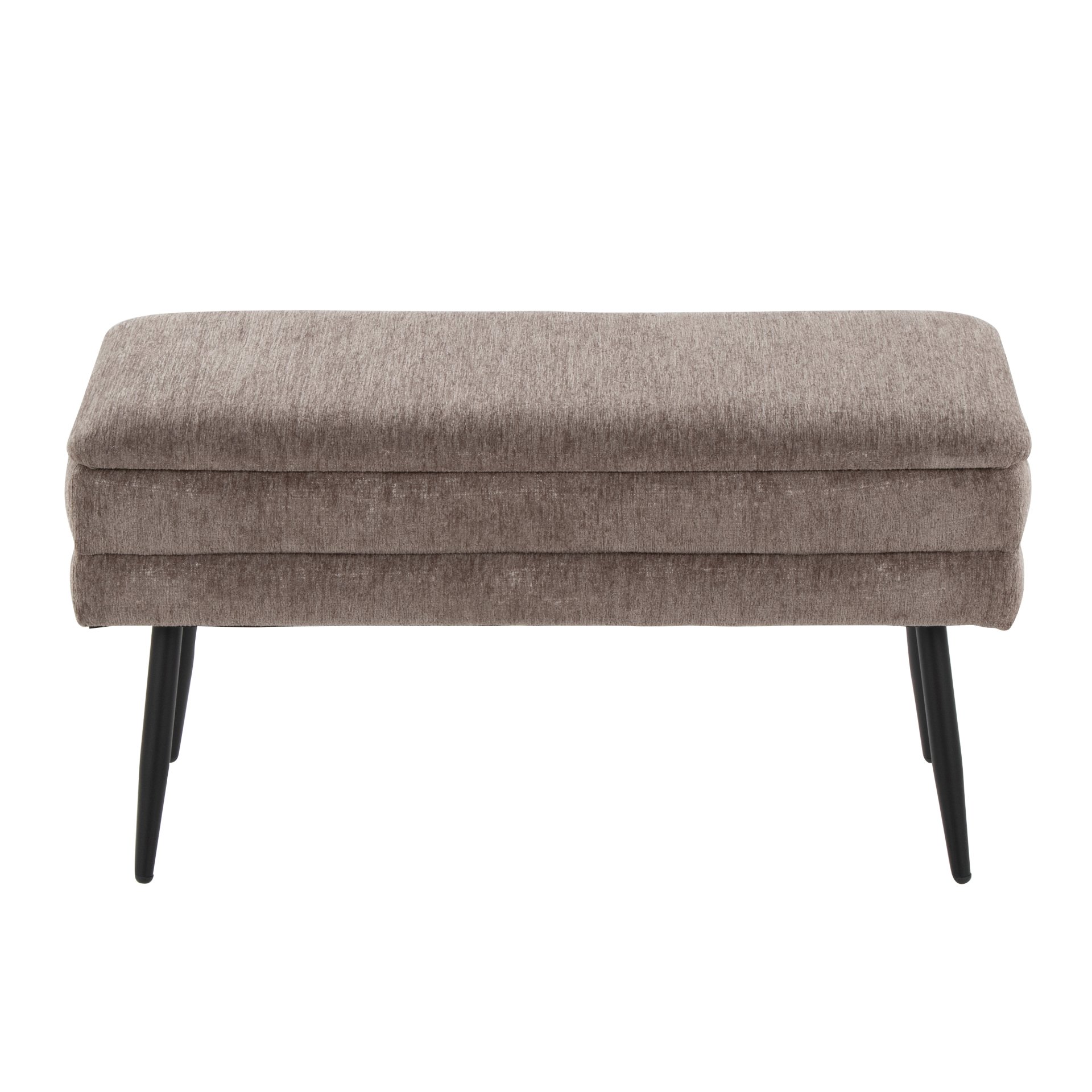 Neapolitan - Contemporary Storage Bench - Black / Brown - Image 5