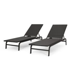 Contemporary Finn Chaise Lounge For Outdoor Relaxation - Dark Gray