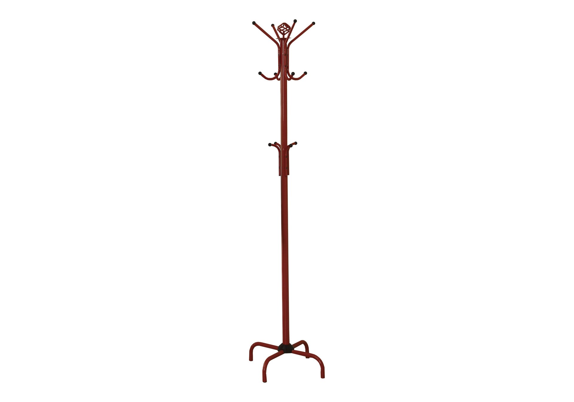 Free Standing Coat Rack 12 Hooks For Entryway - Red - Image 2