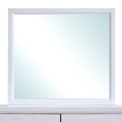 Glasgow - Mirror With Laminate And Low Distortion Glass - White