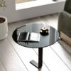 24" Round Tempered Glass Table Top Glass 1 / 4" Thick Round Polished Edge - Black - Image 2