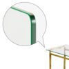 Modern Minimalist Rectangular Glass Dining Table With Tempered Glass Tabletop For 4 - 6 - Transparent - Image 12