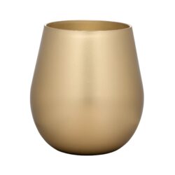 Leadingware Metallic Plastic Wine Glasses (Set of 4), Bpa Free, Unbreakable, 18Oz - Gold