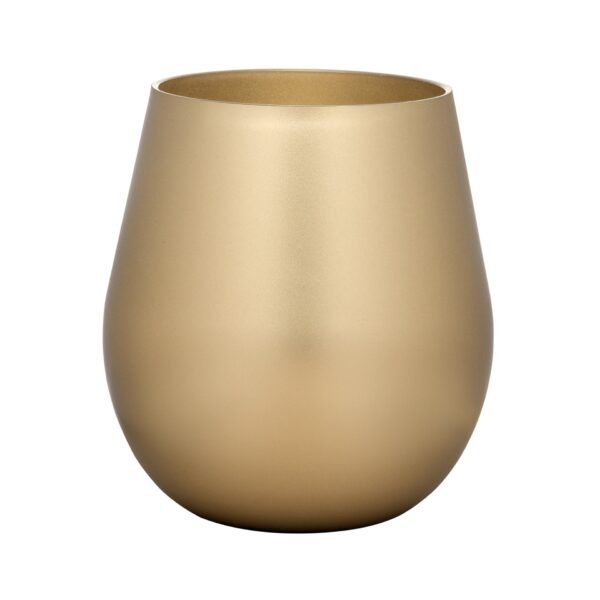 Leadingware Metallic Plastic Wine Glasses (Set of 4), Bpa Free, Unbreakable, 18Oz - Gold