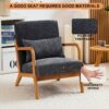Accent Chair With Pillow Upholstered - Antique Dark Gray - Image 5