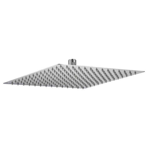 Square Rainfall Shower Head Stainless Steel, Full Body Coverage, Modern Wall / Ceiling Mount - Brushed Nickel