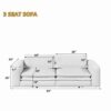 King Size Sleeper Sofa Bed, Pull Out Sofa Bed, 3 In 1 Convertible Sleeper Sofa, 3 Seat Couch With 2 Lumbar Pillows For Living Room - Beige - Image 10