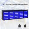 Workbench With Storage Drawers (25 Drawers) - Blue - Image 3