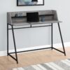 Computer Desk For Home Office, Laptop, Storage Shelves - Gray - Image 9