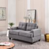 Cozy Transitional Loveseat - Gray - Image 4